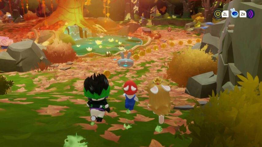 La sorgente al centro della foresta nel mondo Crepuscolo di Mario + Rabbids Sparks of Hope.