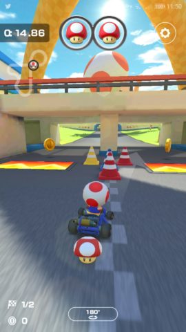 I coni stradali nel Circuito di Toad.